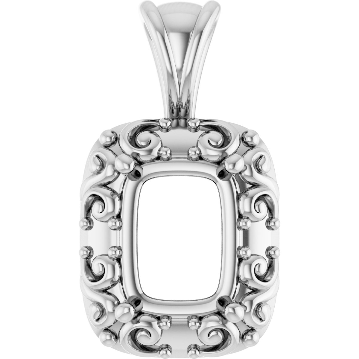 Accented Sculptural Charm/Pendant