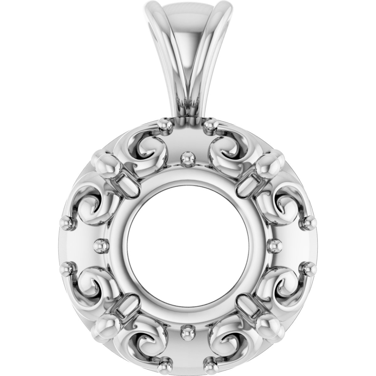 Accented Sculptural Charm/Pendant