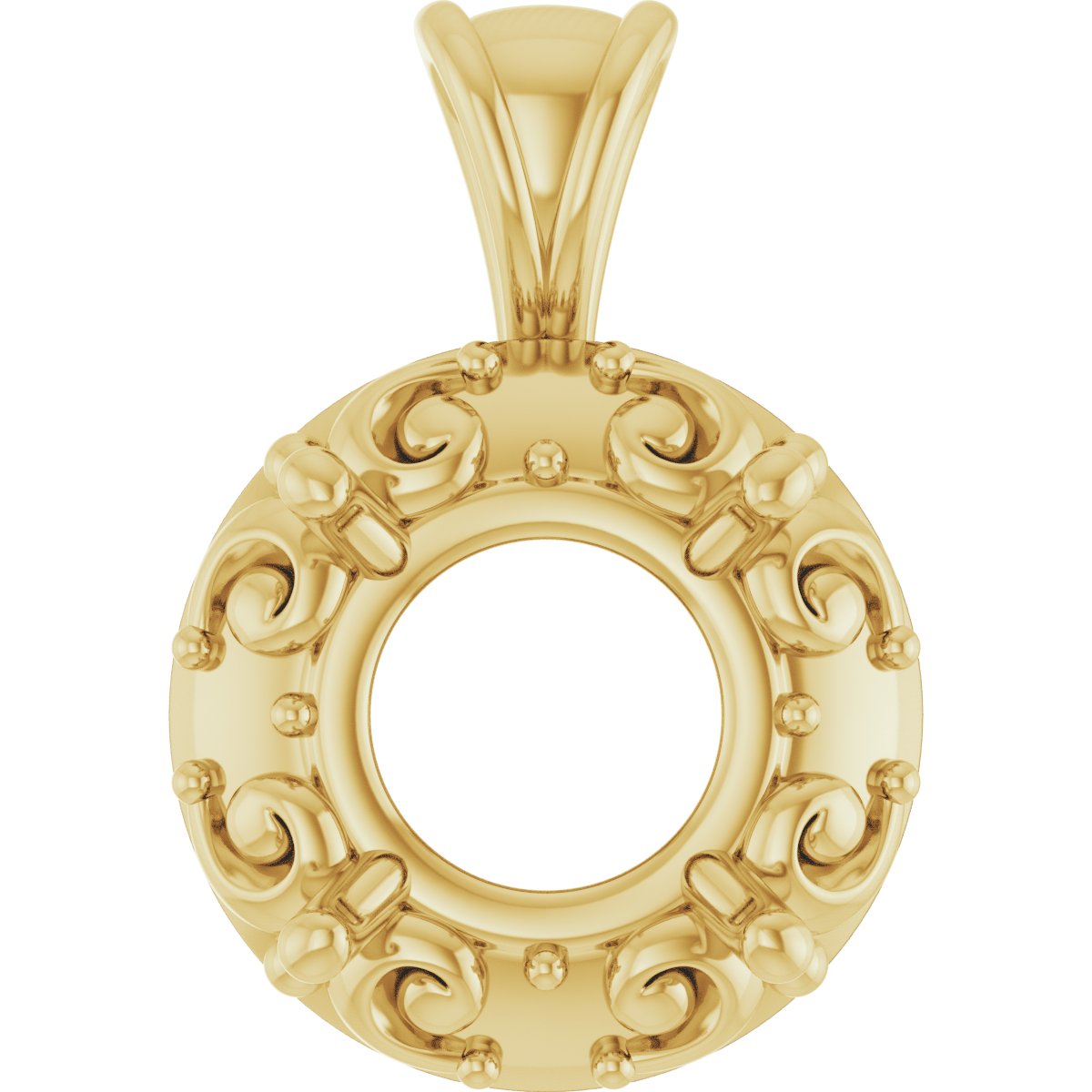 Accented Sculptural Charm/Pendant