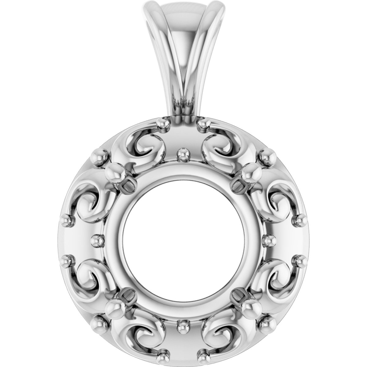 Accented Sculptural Charm/Pendant
