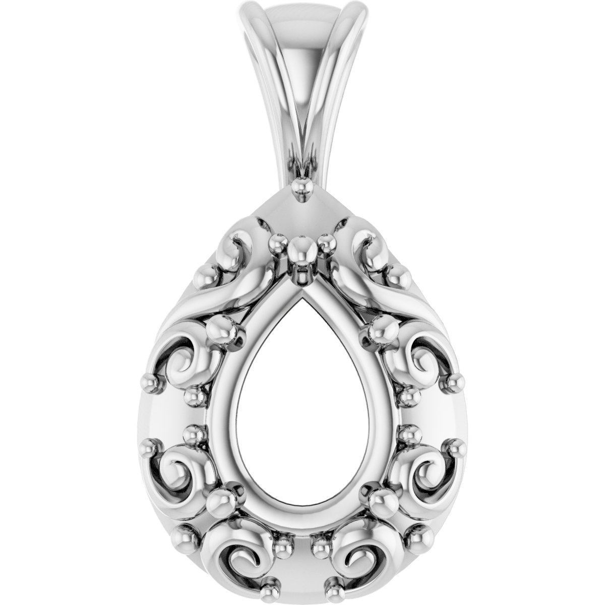 Accented Sculptural Charm/Pendant