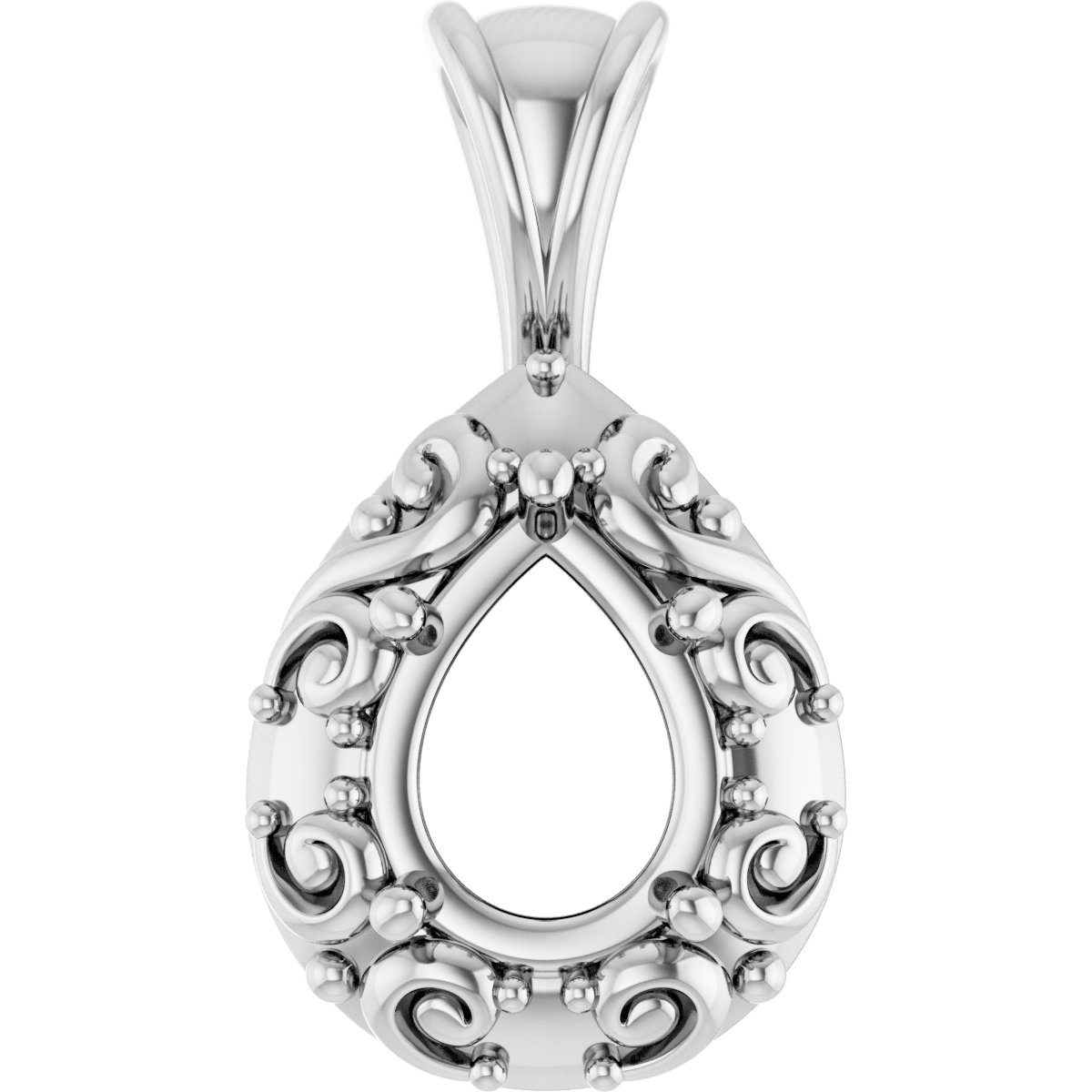 Accented Sculptural Charm/Pendant