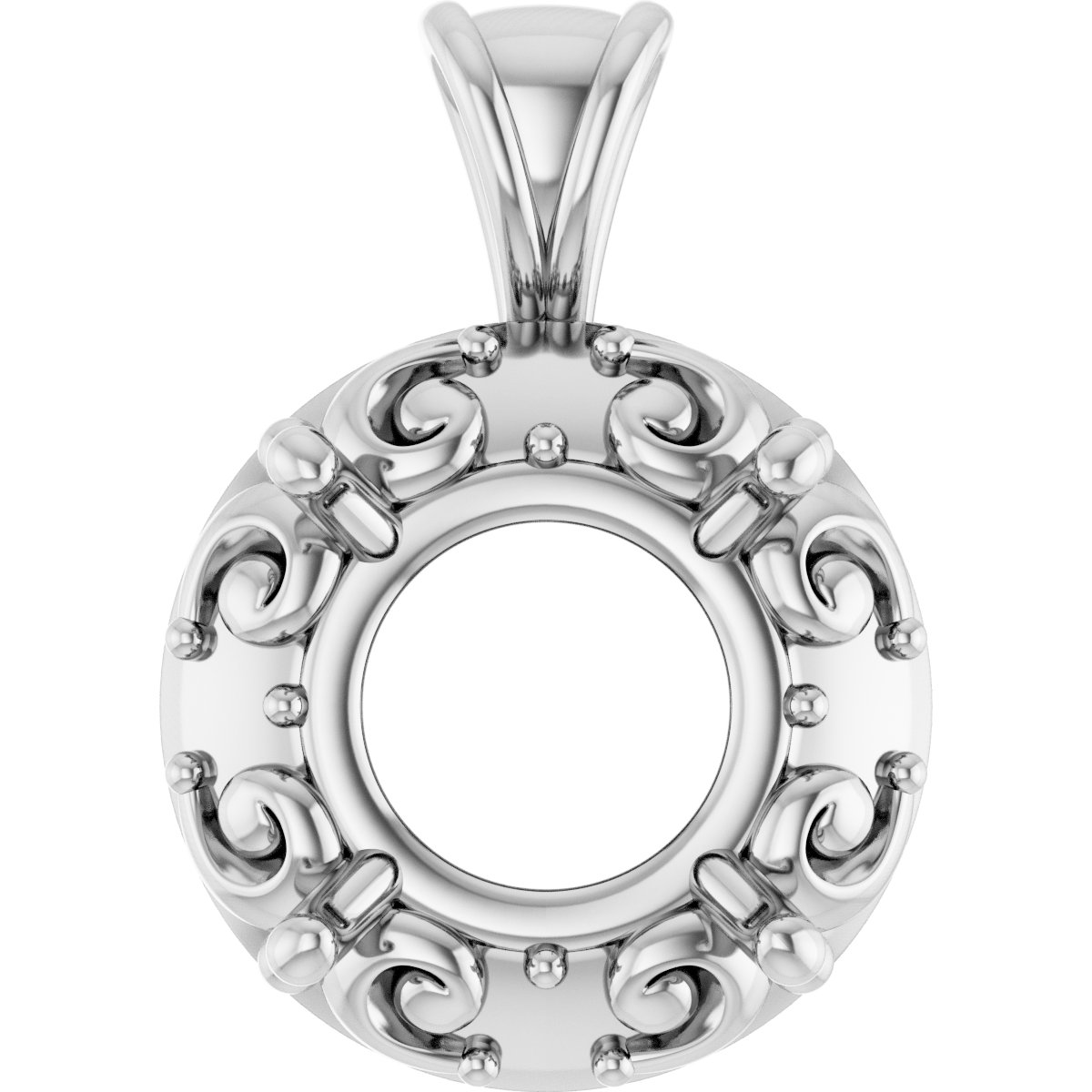 Accented Sculptural Charm/Pendant