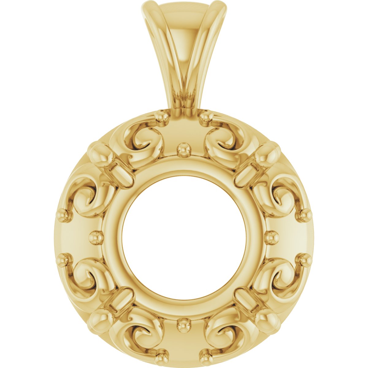 Accented Sculptural Charm/Pendant