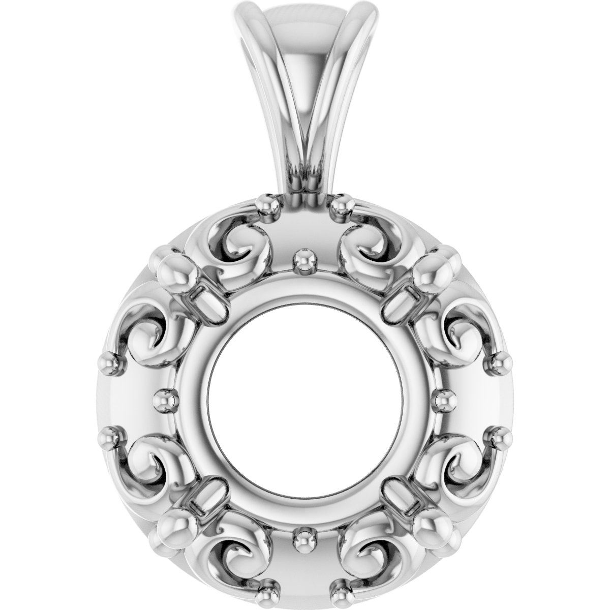 Accented Sculptural Charm/Pendant