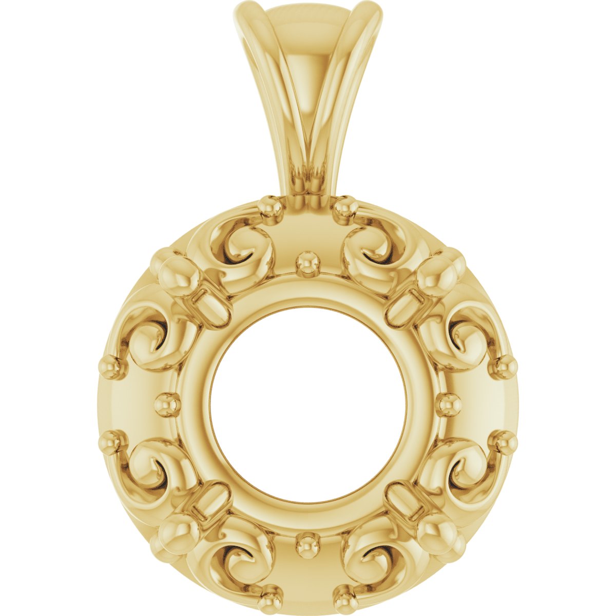 Accented Sculptural Charm/Pendant