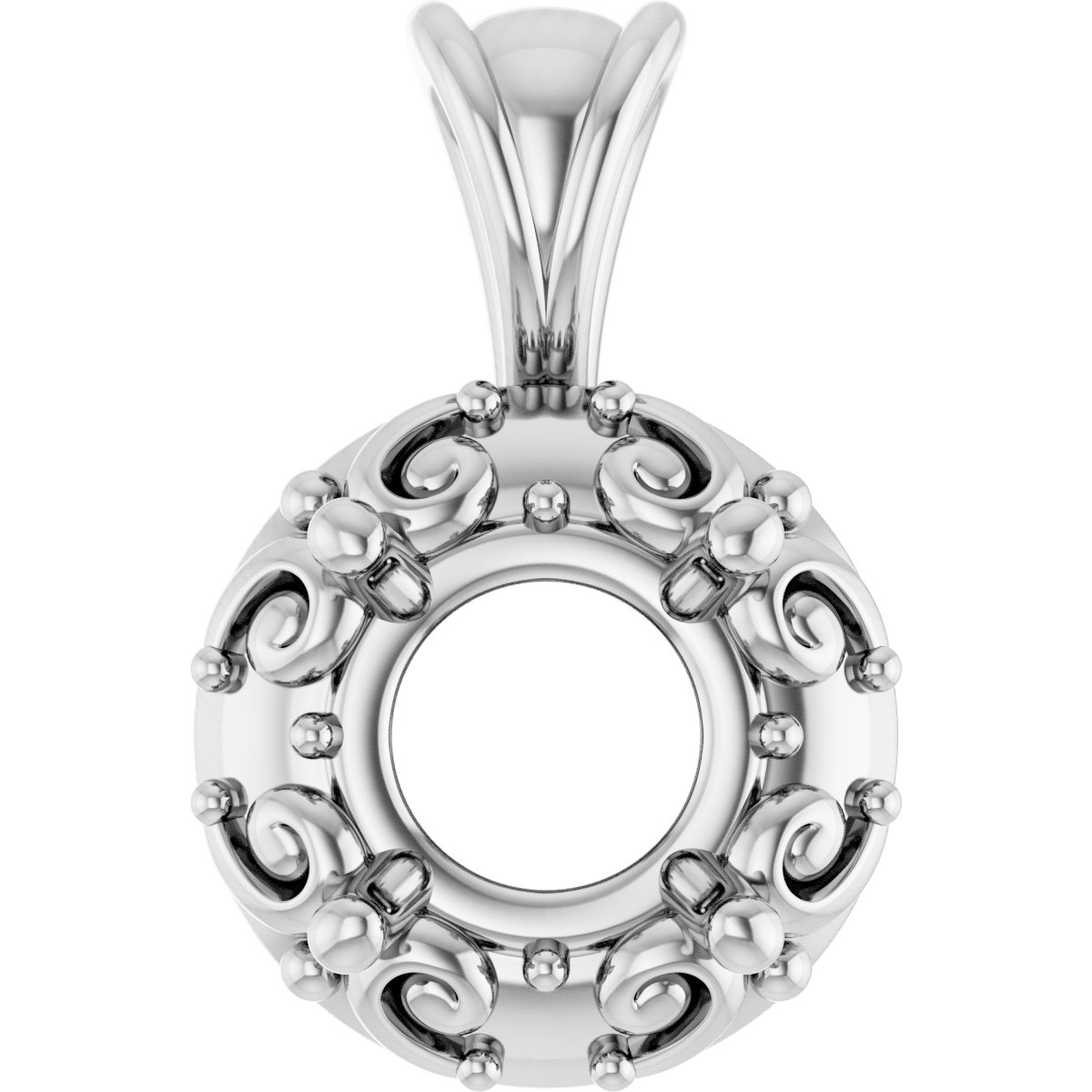Accented Sculptural Charm/Pendant