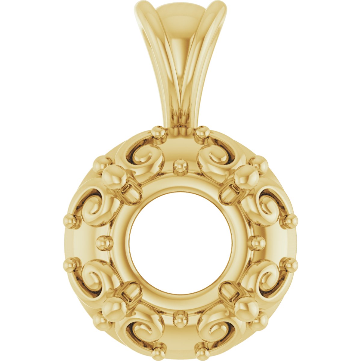Accented Sculptural Charm/Pendant