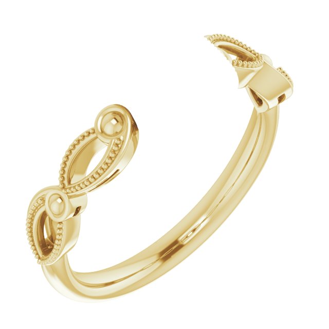 Rope & Milgrain Solitaire Ring