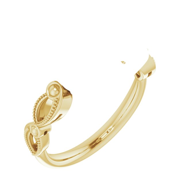 Rope & Milgrain Solitaire Ring