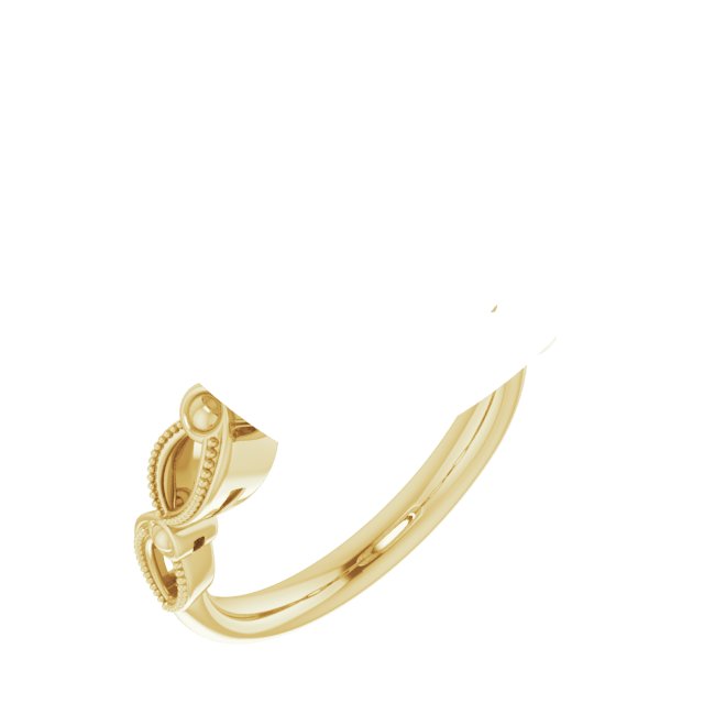 Rope & Milgrain Solitaire Ring