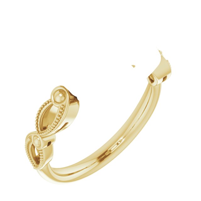 Rope & Milgrain Solitaire Ring