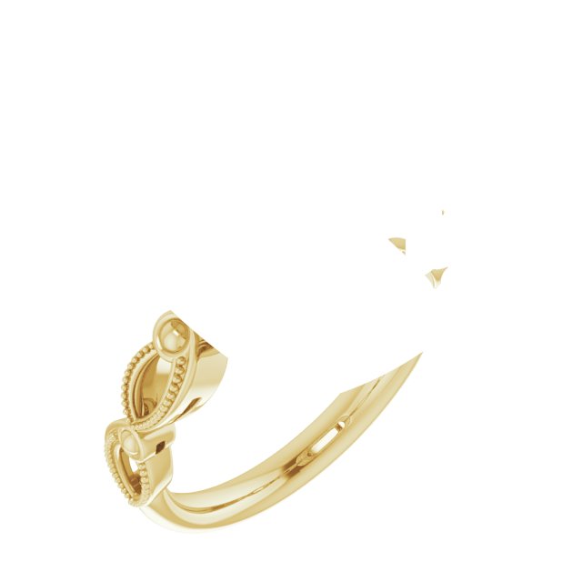 Rope & Milgrain Solitaire Ring