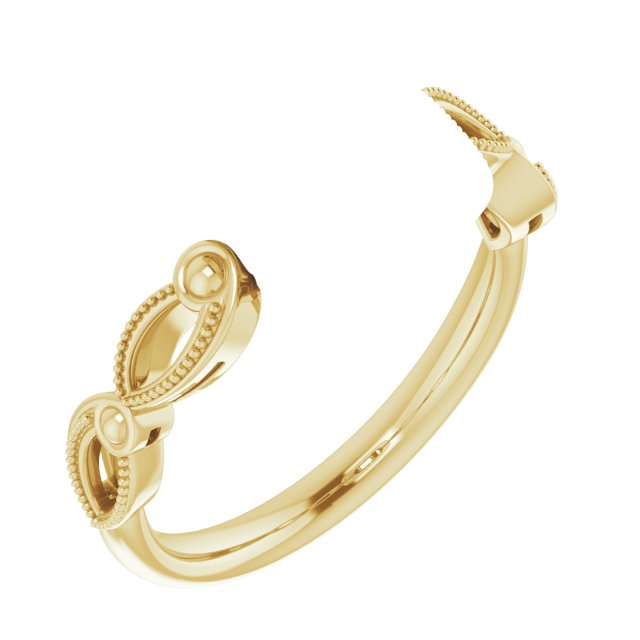 Rope & Milgrain Solitaire Ring