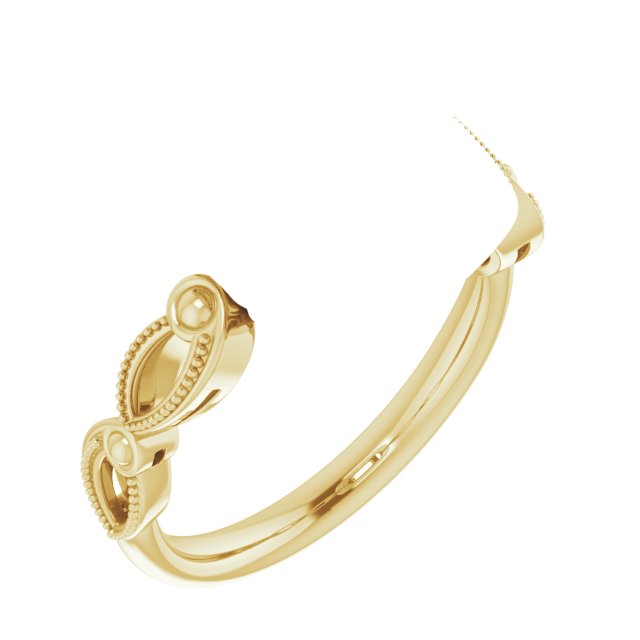 Rope & Milgrain Solitaire Ring