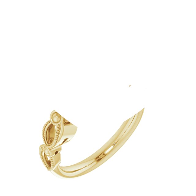 Rope & Milgrain Solitaire Ring