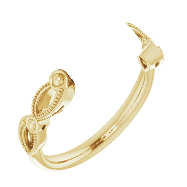 Rope & Milgrain Solitaire Ring