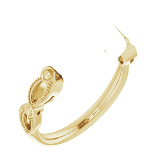 Rope & Milgrain Solitaire Ring
