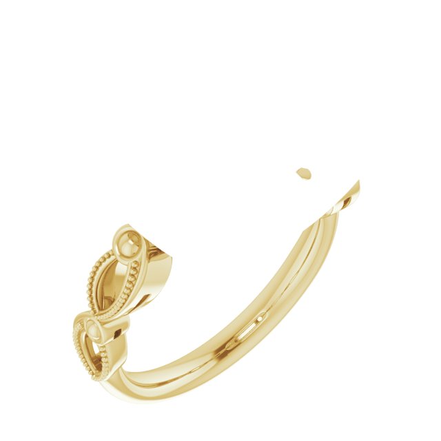 Rope & Milgrain Solitaire Ring