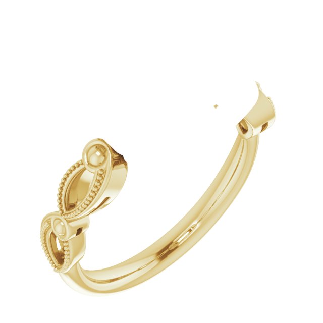 Rope & Milgrain Solitaire Ring