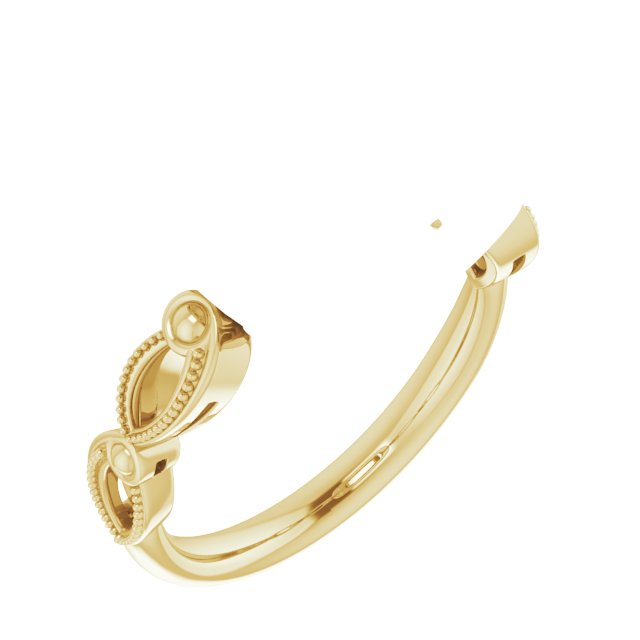 Rope & Milgrain Solitaire Ring