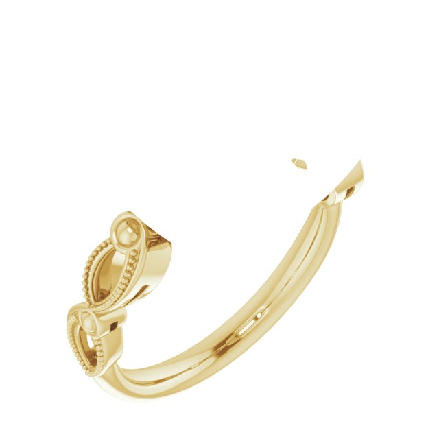 Rope & Milgrain Solitaire Ring