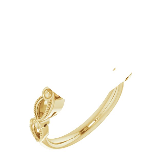 Rope & Milgrain Solitaire Ring
