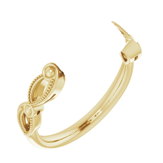 Rope & Milgrain Solitaire Ring