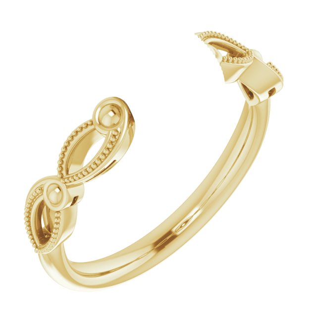Rope & Milgrain Solitaire Ring