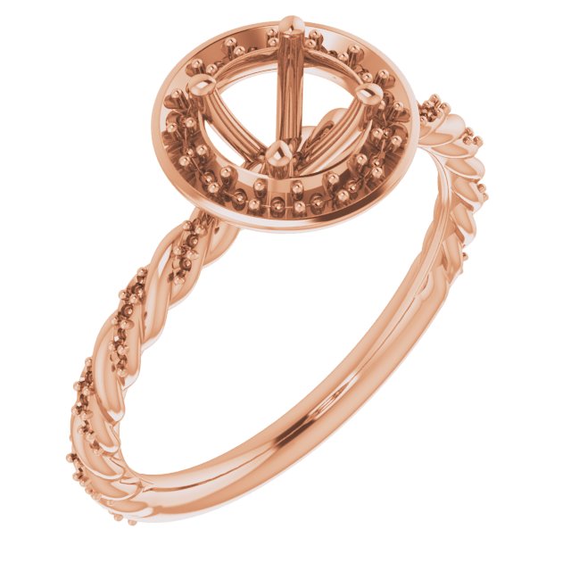 Halo-Style Rope Engagement Ring