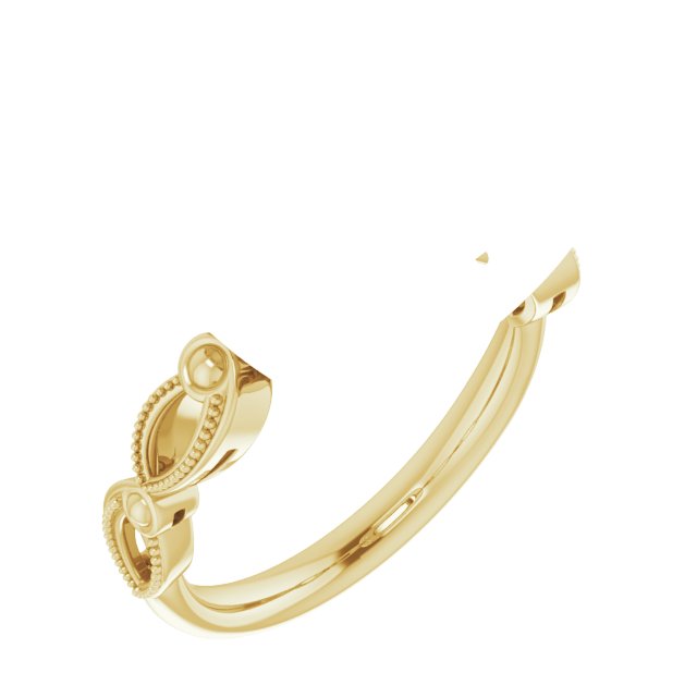 Rope & Milgrain Solitaire Ring
