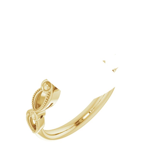 Rope & Milgrain Solitaire Ring