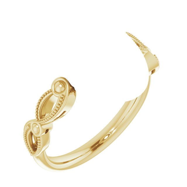 Rope & Milgrain Solitaire Ring