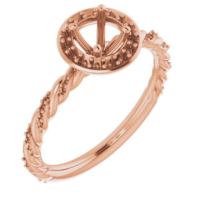 Halo-Style Rope Engagement Ring