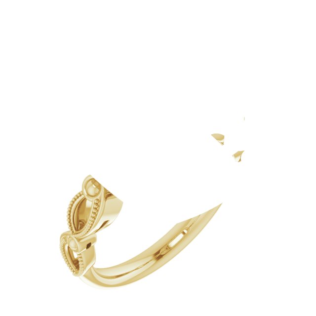 Rope & Milgrain Solitaire Ring