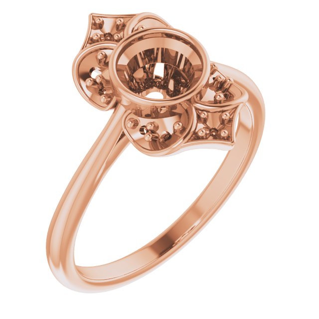 Bezel-Set Accented Vintage-Inspired Engagement Ring or Band