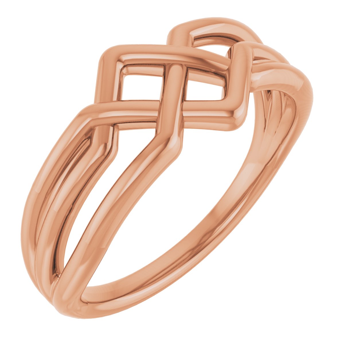 14K Rose Geometric Ring