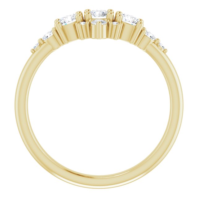 14K Yellow 1/2 CTW Diamond Stackable Ring