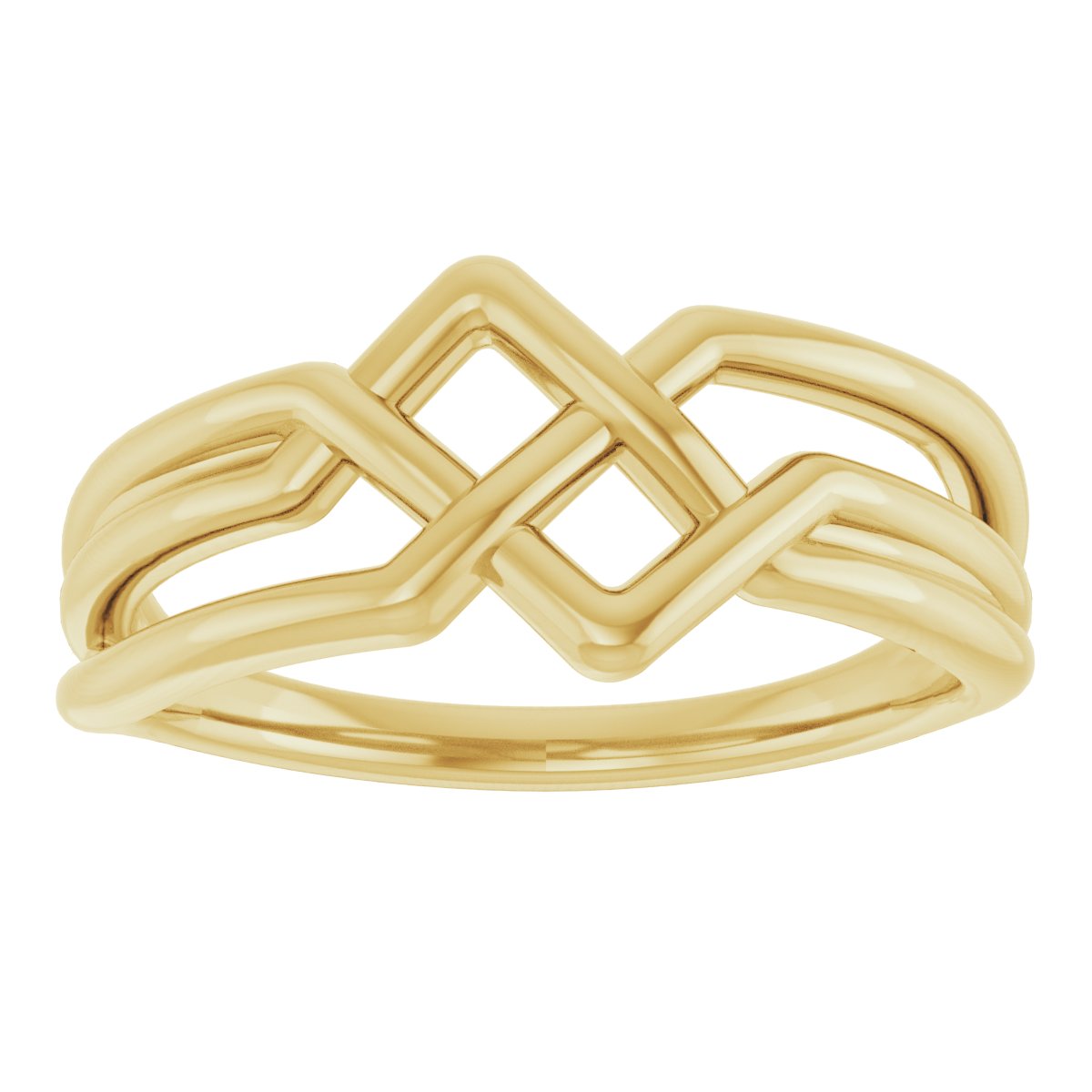 14K Yellow Criss-Cross Ring