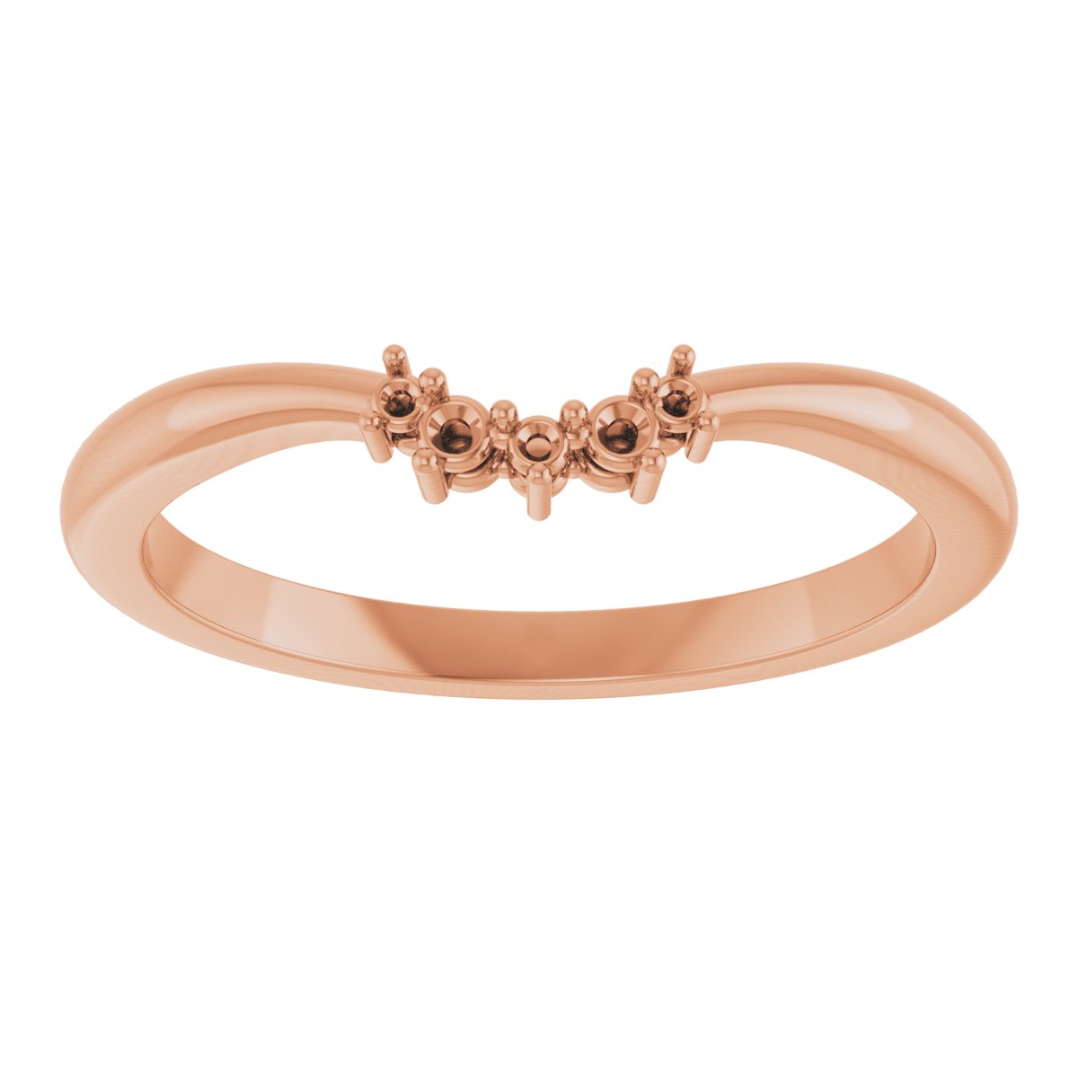 14K Rose .05 CTW Natural Diamond Matching Band-3