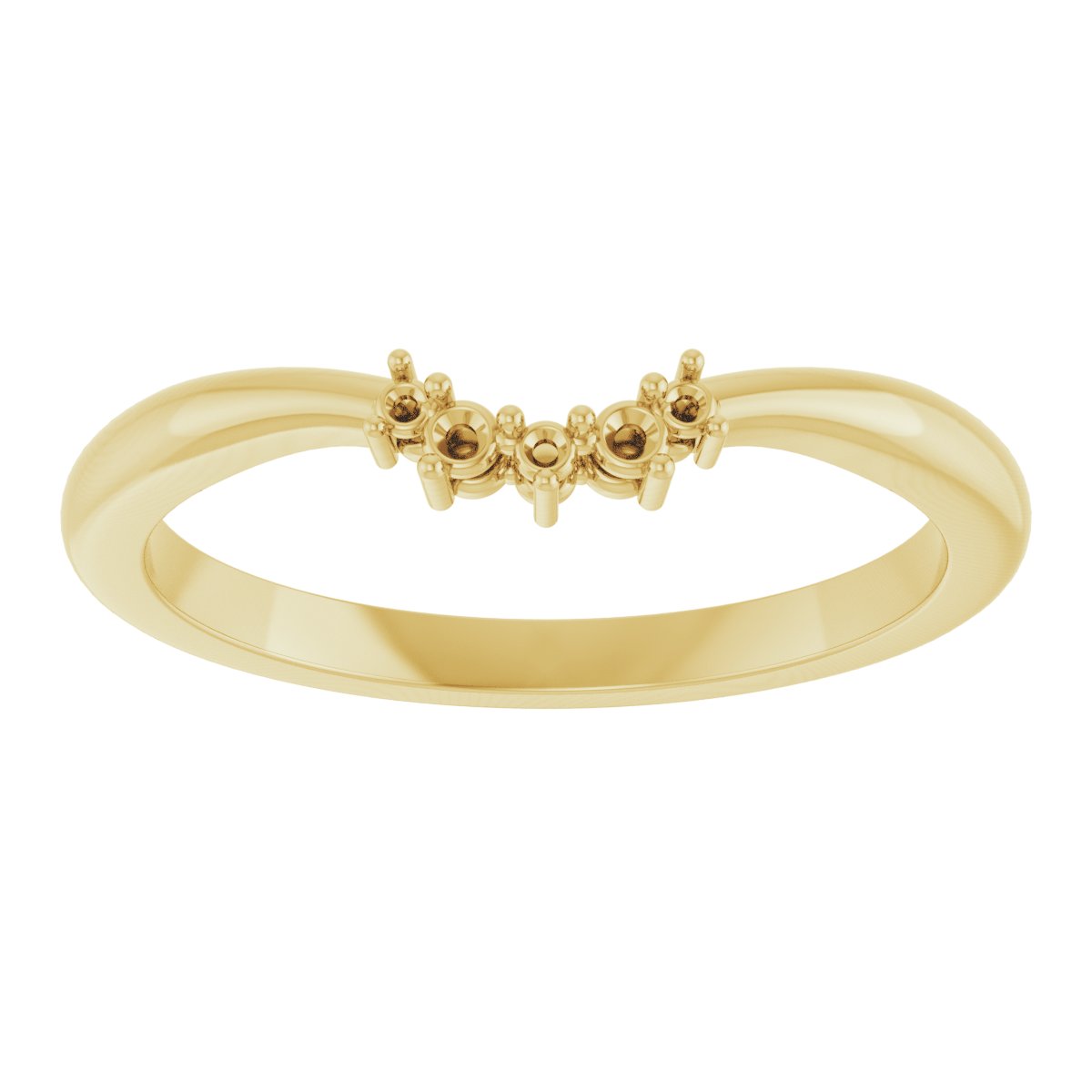 14K Yellow .05 CTW Natural Diamond Matching Band-3