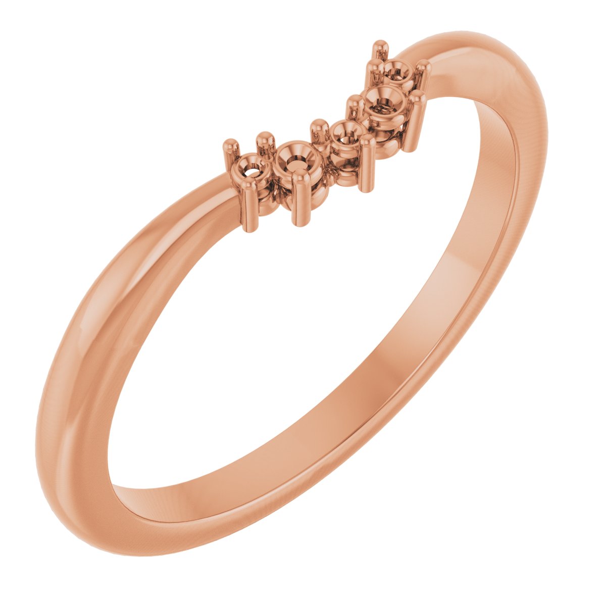 14K Rose .05 CTW Diamond Matching Band