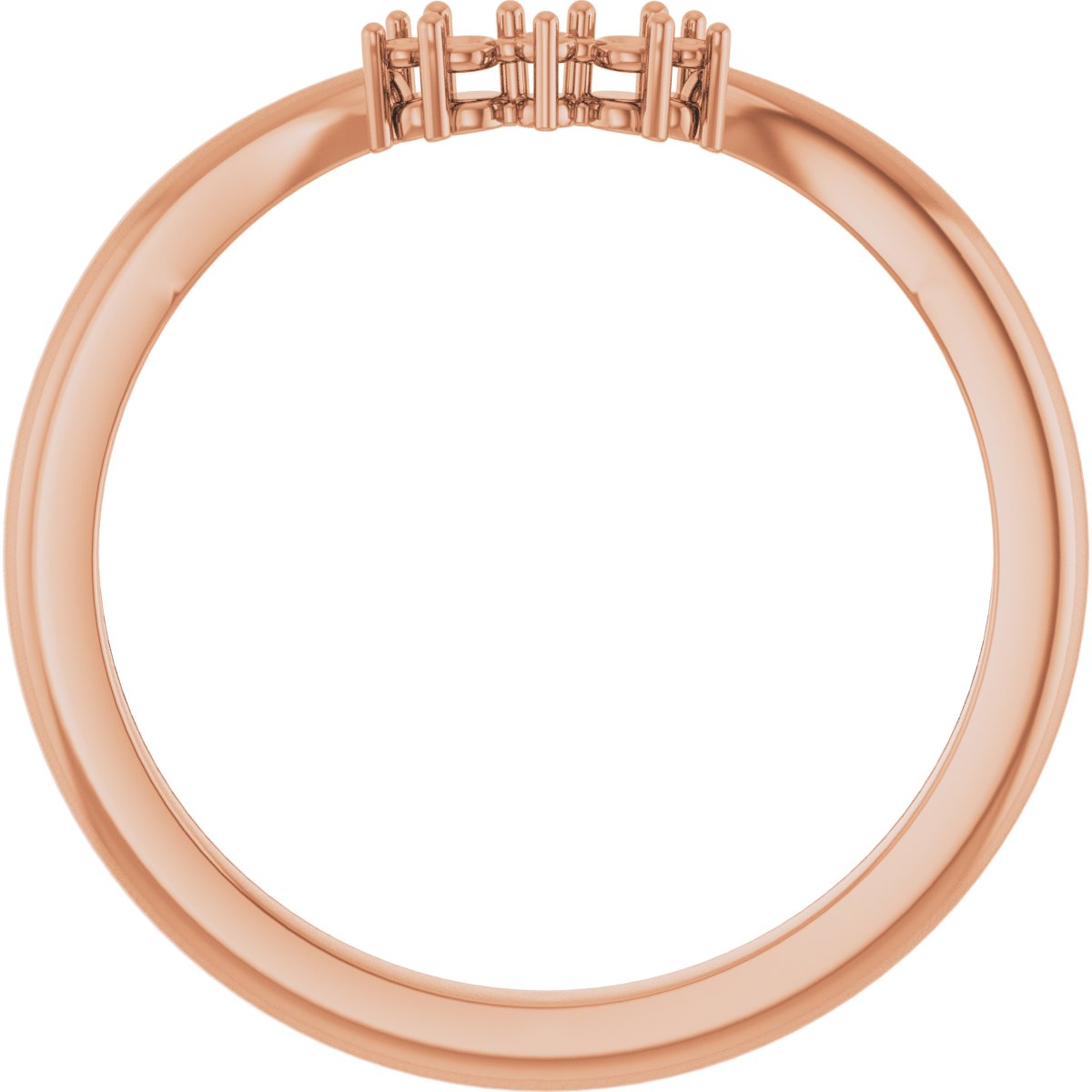 14K Rose .05 CTW Diamond Matching Band