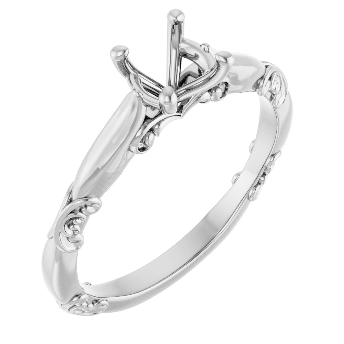 Solitaire Sculptural Engagement Ring or Band