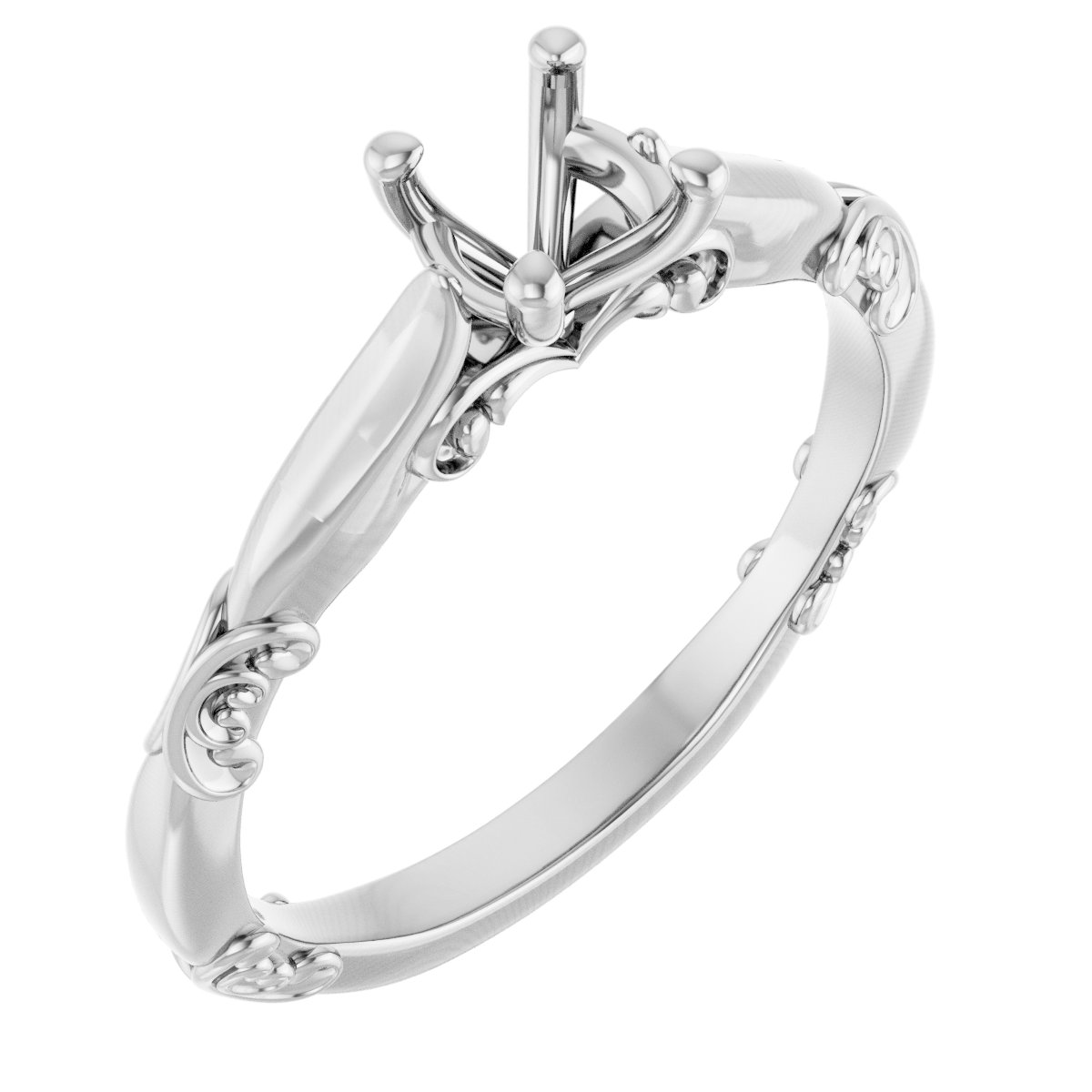 Solitaire Sculptural Engagement Ring or Band