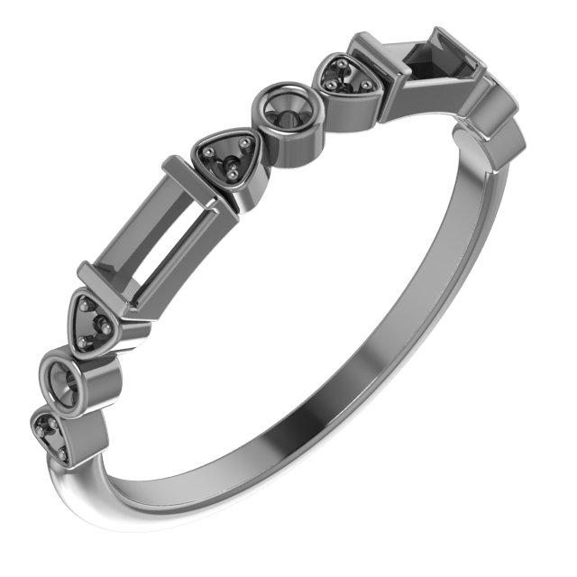 124063 / Neosadený / Sterling Silver / Polished / Anniversary Band Mounting