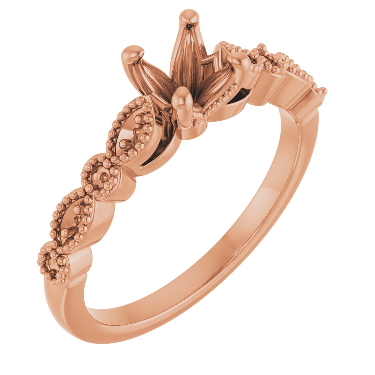 Accented Vintage-Inspired Engagement Ring or Band