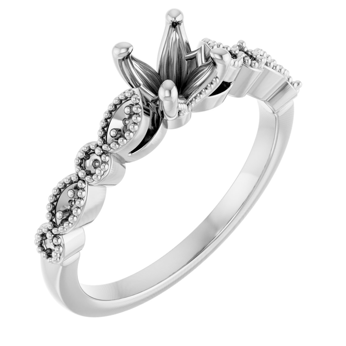 Accented Vintage-Inspired Engagement Ring or Band