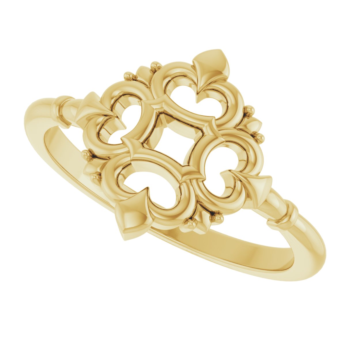 14K Yellow Vintage-Inspired Ring