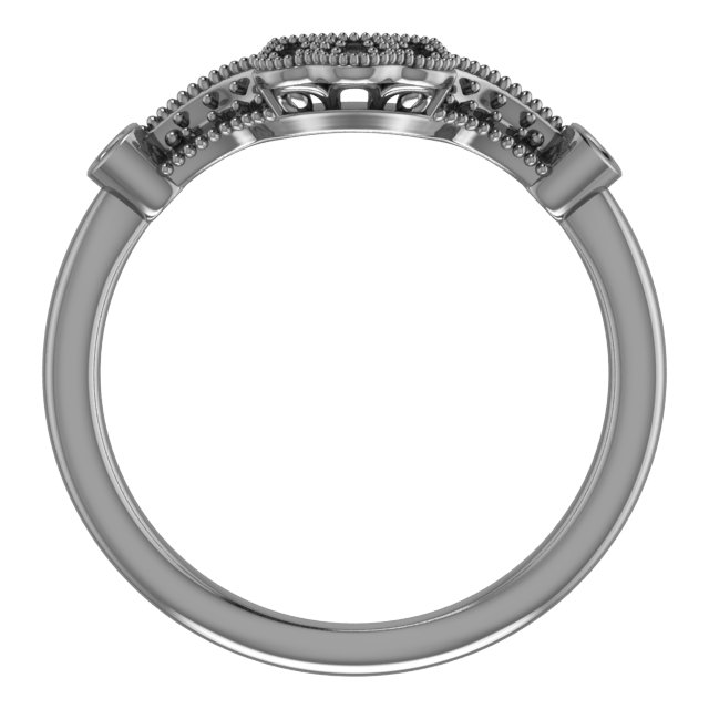 Band Mounting for 7 mm Square Ring view 2